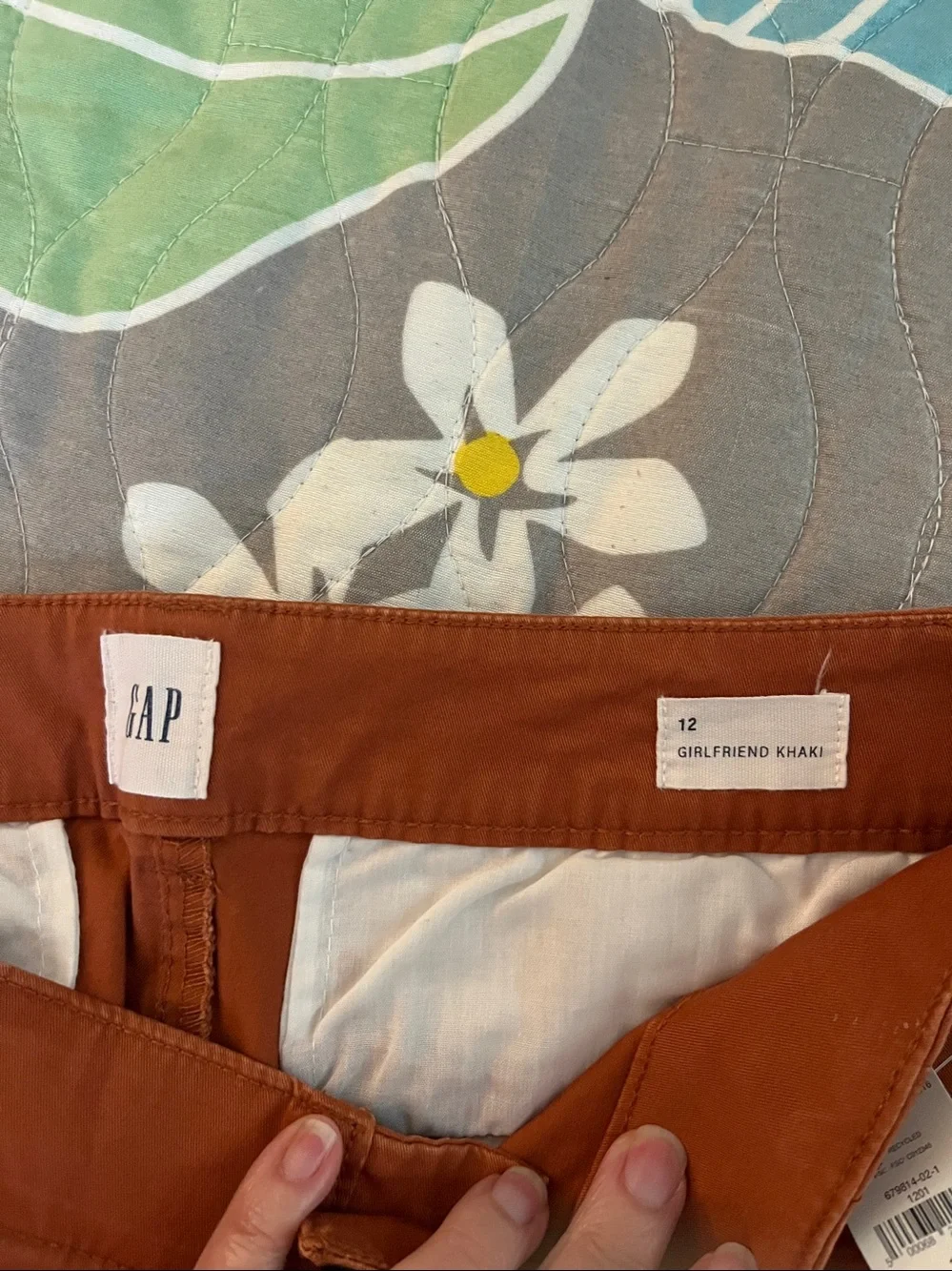 NWT Gap Girlfriend Khakis in a burnt orange Sz 12 - Picture 6 of 14